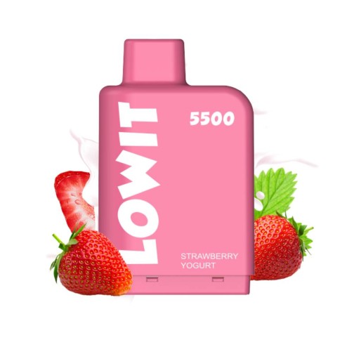 ELFBAR LOWIT STRAWBERRY YOGURT 5500 PUFF  5% (REFIL)