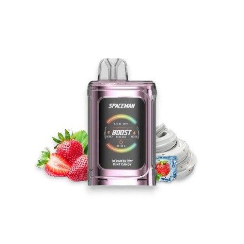 SMOK SPACEMAN STRAWBERRY MINT CANDY 20000 PUFF 5%