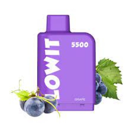 ELFBAR LOWIT GRAPE 5500 PUFF  5% (REFIL)